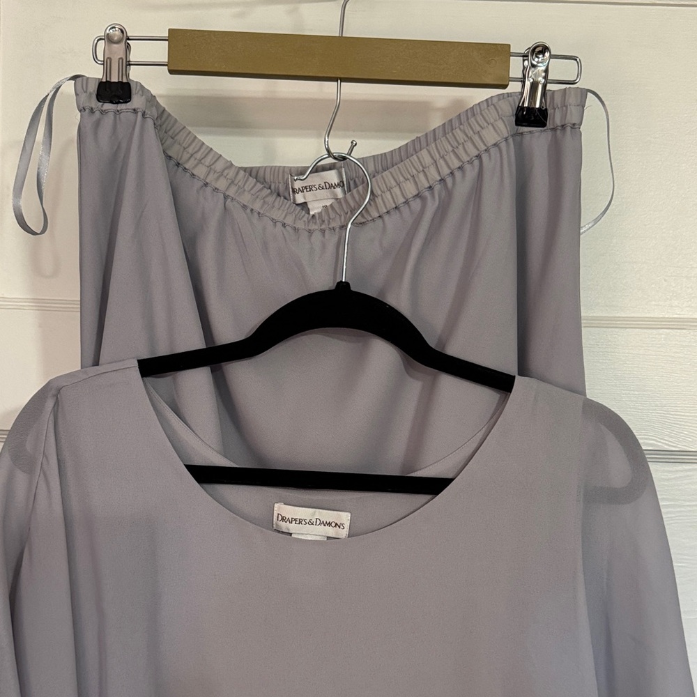 Drapers & Damons Gray Midi Dress